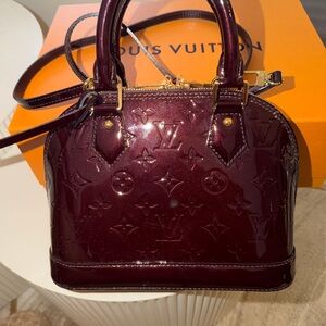 Louis Vuitton Vernis Alma BB Handbag in Bordeaux Patent